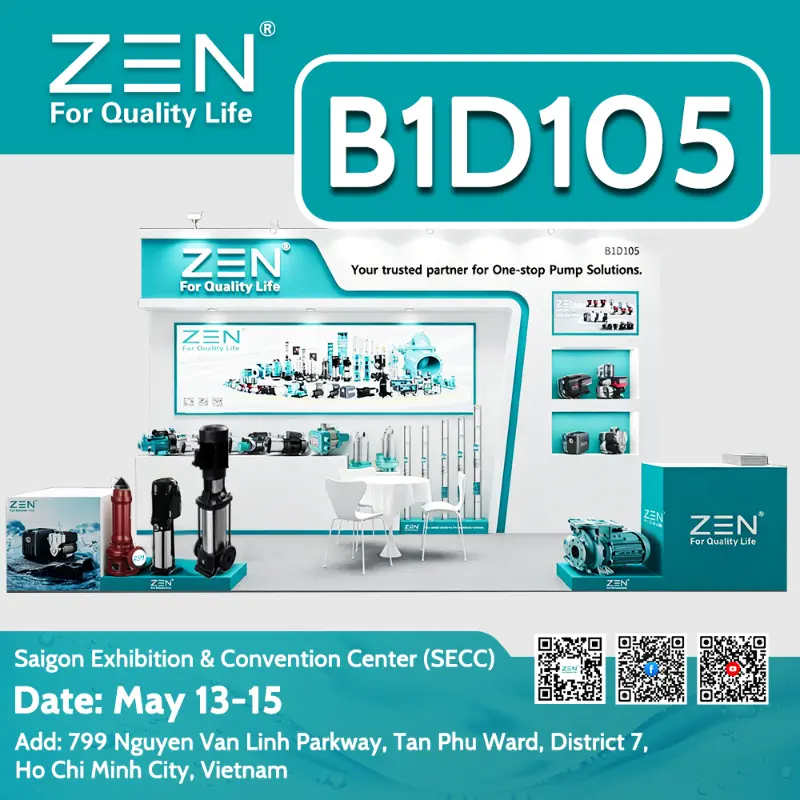 ZEN présentera ses solutions de pompes à guichet unique au SECC Vietnam (13-15 mai)
